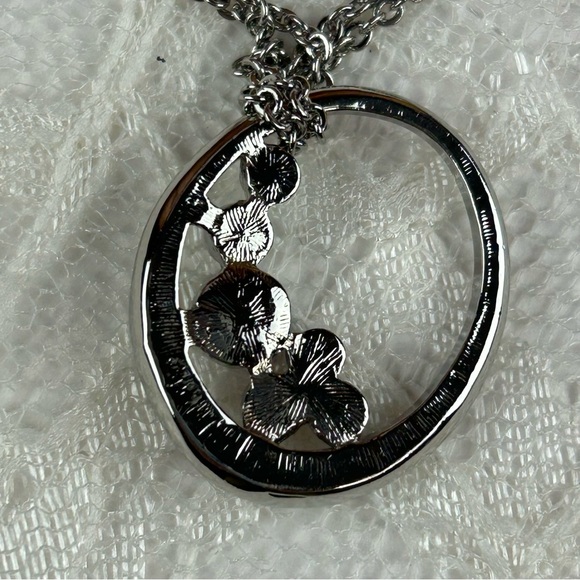 NEW Lia Sofia Elegant Silver Adjustable Necklace with Multicolor Faux Gemstones - Picture 7 of 13